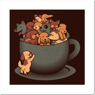 Puppy Latte Overflow Dog by Tobe Fonseca Posters and Art